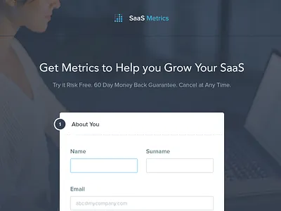 Signup - Stripe Metrics analytics credit card ember form insights login metrics sign up signup stripe