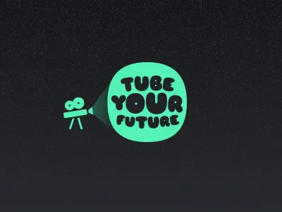 Tube Your Future Styletile camera dark future guide logo neon style styleguide styletile tube video website