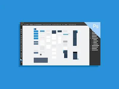 UI Kit Thumbails ai flat illustration keynote kits photoshop psd sketch thumbnails ui wireframe