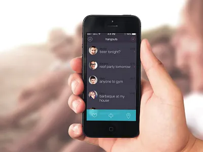 iphone social app app design events hangouts ios iphone social ui ux