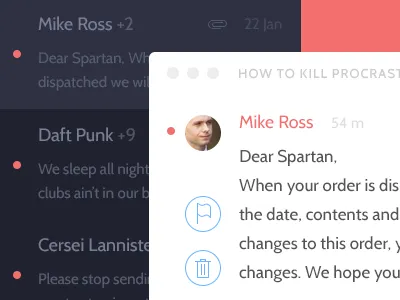 Mail OS X redesign app design flat ios7 mac mail minimal os x redesign