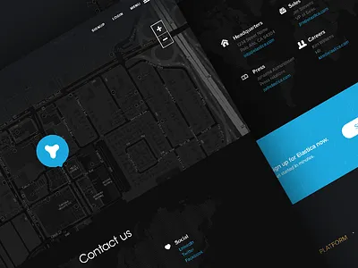 Elastica - contact black blue careers contact contact us elastica headquarters map press