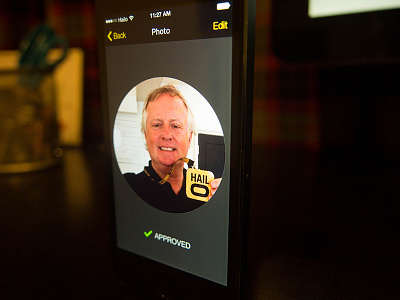 Driver 2 - Updating profile photo dark hailo ios ios7 iphone mobile photo sketchapp ui