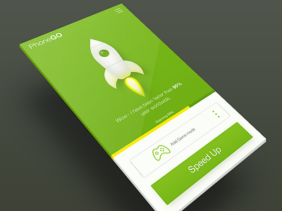 Another concept android app fast flat game percent rocket speed ui up ux