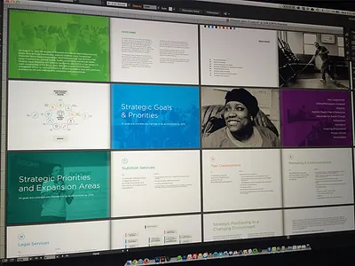 BOOM!Health Strategic Plan branding brochure colorful diagram gotham health icons illustration non profit