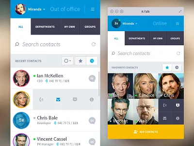 K-talk IM app chat colorful contacts desktop im messenger notification people status talk ui
