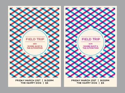 Poster color options checker colors gig poster multiply pattern poster