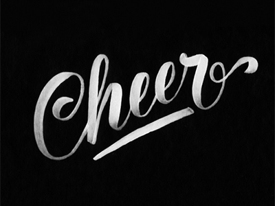 Cheer brushpen calligraphy copic lettering marker script sketch typography