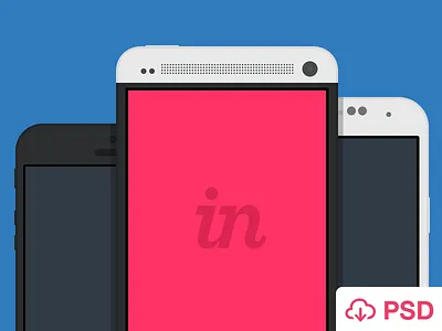 iPhone and Android PSD (FREE) android devices free freebie invision ios iphone mobile photoshop psd vector