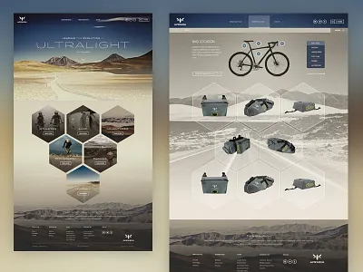 Apidura - Initial Concepts bike biking hexagons interface design web design
