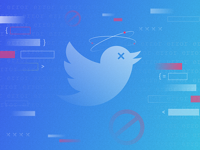 Twitter daze animation branding code design elon musk engineering figma gradient graphic design illustration illustrator knock out logo tweet twitter ui vector