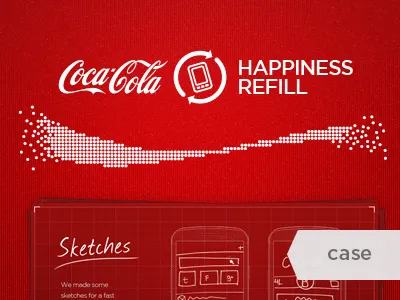 Coca-Cola Happiness Refill app art direction case study coca cola design happiness refill mobile ui ux
