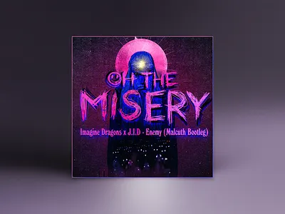 ENEMY remix cover album arcane blue bootleg cover dnb edm jinx magenta pink punchy remix star vibrant