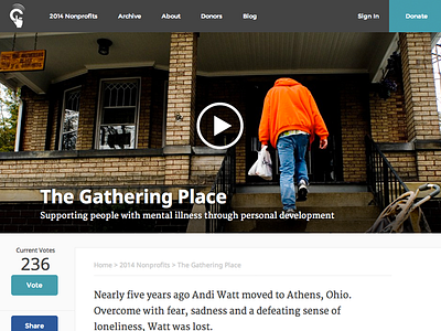 Project C Organization Page flat image minimal nonprofit video