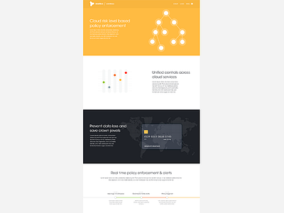Elastica - Controls card controls credit dials landing page line responsive sign up signup tabs timeline yellow