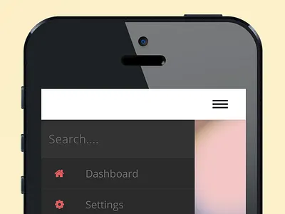 Mobile Menu Design flat icons menu mobile responsive ui