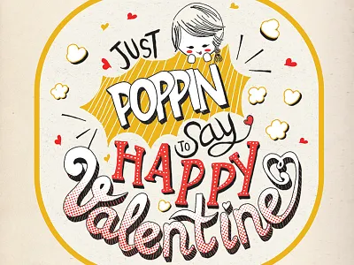 Happy Valentine 2014 Final card cute hand lettering illustration lettering love type typography valentine
