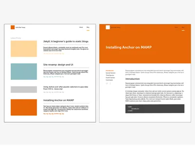 Blog WIP article blog code colorful flat hero post