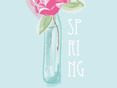 Spring spirit bottle cherry flower green march pastel romantic rose spring sweet