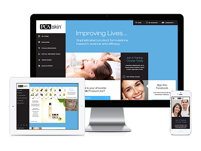 PCA Responsive desktop mobile responsive layout tablet web design
