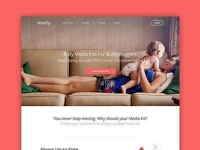 Strutly Homepage andré animation homepage landing pixelmatters platform responsive website