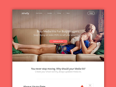 Strutly Homepage andré animation homepage landing pixelmatters platform responsive website