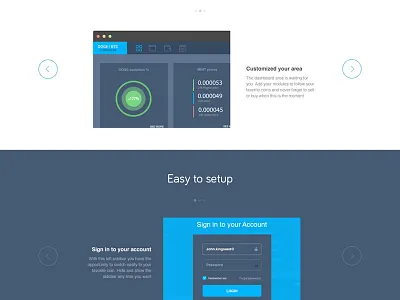 The final Kingcony landing page bitcoin blue chart dogecoin flat mobile slider ui ux