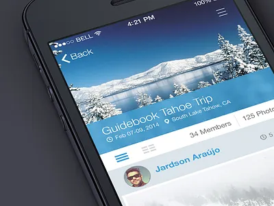 Guidebook Photo Album app flat guide guidebook interface ios 7 product timeline ui ux uxui