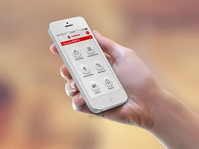 Vodafone Wallet Menu flat home ios7 iphone main menu navigation psd vodafone wallet
