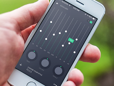 Vebee Player Equalizer android app flat mood player ui ux
