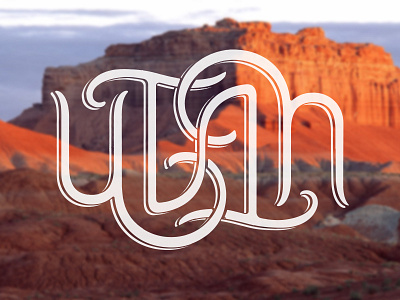 Another ambigram ambigram hand lettering landscape lettering nikita prokhorov pencil sketch typography utah vector