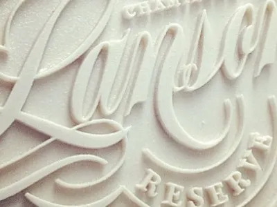 3D Printed Label 3d 3d printer alcohol champagne lettering packaging print