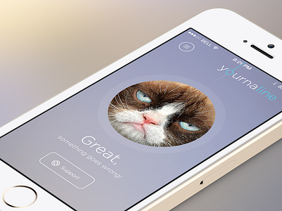 Yournaline Error Page 404 app error page flat ios7 light line mobile simple social stroke ui