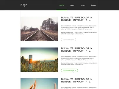 Blogin - Free PSD & HTML5 Blog Template blog blog template css3 free blog template free psd freebie html5 psd resource web