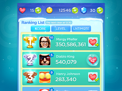 ranking design gameui icon list ranking