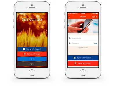 YDS Connect - Set 1 android app design flat interface mobile native sketch ui design ux