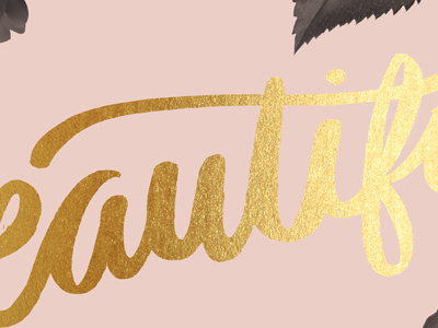 Beautiful brush lettering hand drawn script type