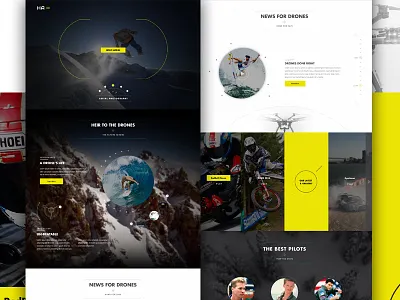 Drone Full concept design elegant seagulls extreme graphic sports steeze video web