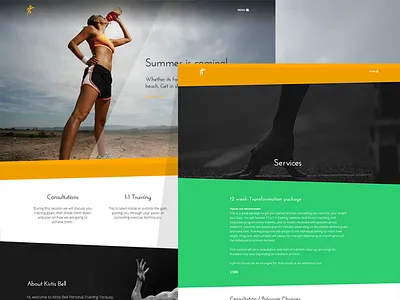 Kirtis Bell PT flat geometric sport sports ui design web design webdesign website wordpress