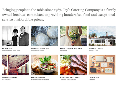 Jay's Catering california catering footer interface internet ipad responsive signature ui ux web website