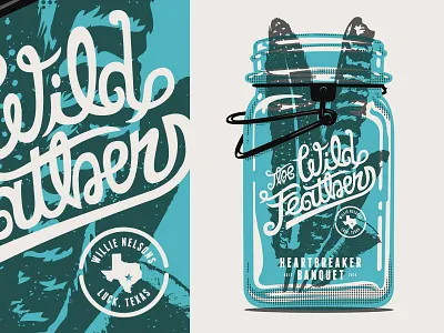 The Wild Feathers Gig Poster gig poster halftone def the wild feather tron