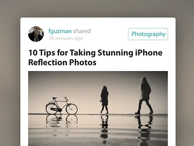 Story Card article card feed flat minimal prismatic story ui