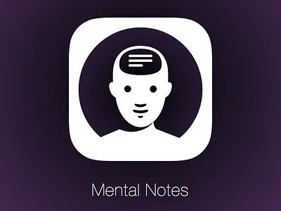 Mental Notes for iOS icon brain icon ios ios7 purple sketch white