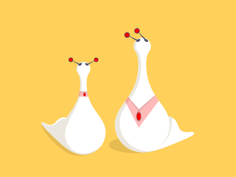 The Pendulums animal cartoon character flat illustrations motion pendulums simple snail sticker