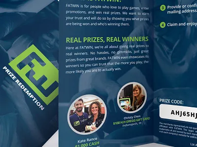 FATWIN Redemption Brochure bi fold brochure fatwin perq prize winner