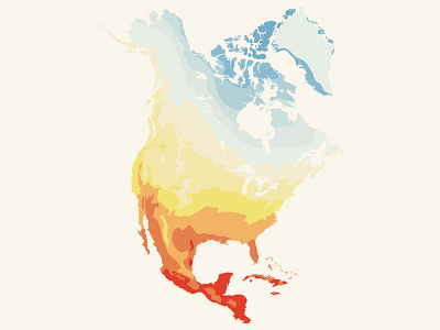 North America Spring map spring temperature travel vintage weather