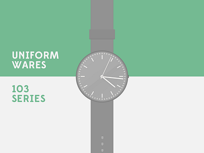 Uniform Wares 103 Series Watch clock hands minutes seconds sketch strap uniform wares vector watch