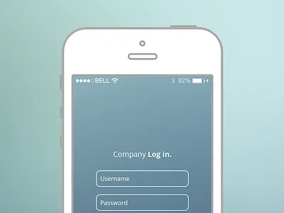 Mobile UI Login app clean intersensus ios7 mobile mockup ui