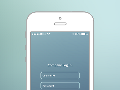 Mobile UI Login app clean intersensus ios7 mobile mockup ui