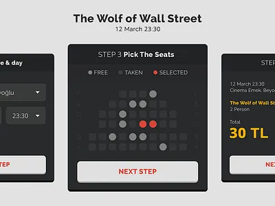 Pick The Seats, Freebie cinema freebie grey movie psd seats step ui ux widget